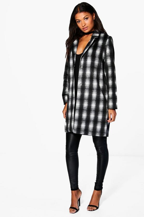 Faith Check Wool Coat